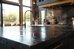 Barndominium Kitchen Ideas | Textured Black Countertop Inspiration