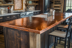 Barndominium Kitchen Ideas | Hammered Copper Island Inspiration