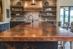 Barndominium Kitchen Ideas | Hammered Copper Countertop Inspiration