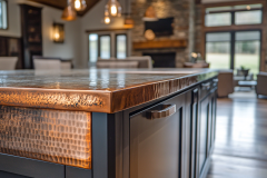 Barndominium Kitchen Ideas | Hammered Copper Island Design