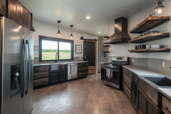 Stylish Barndominium Kitchen Design Inspiration with Rustic and Industrial Touches