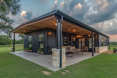 Black Metal Barndominium with Stone Accents | Modern Country Living