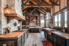 Barndominium Kitchen Ideas | Rustic Wood & Stone Elegance