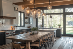 Barndominium Kitchen Ideas | Black & White Farmhouse Style